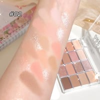Image 10 of Love the 16-color eye shadow plate, pearlescent matte lying silkworm, brighten the low-saturated ear