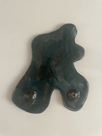 Image 1 of Aqua warped incense holder 