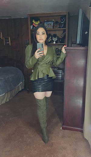 Image of Carina Faux Leather Skirt 