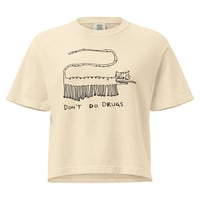 Image 1 of Women’s heavyweight boxy tee don't do drugs 