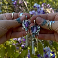 Image 5 of Fluorite Butterfly Earrings