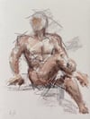 Male nude figure study #1