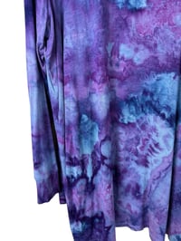 Image 8 of 2X PLUS Jersey Knit Open Cardigan in Purple Haze Watercolor