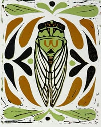 Bug Lino Print- cicada