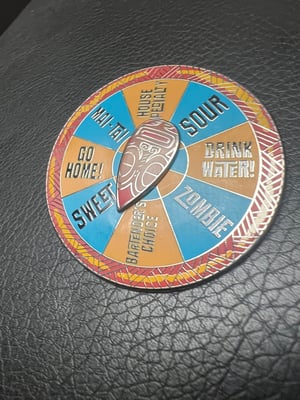 Image of 2.75” “Tiki Drink” Spinner Enamel Pin LE 50