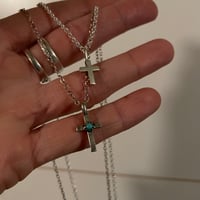 Image 2 of TURQUOISE CROSS- CHOOSE LENGTH