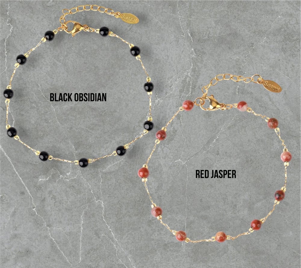 Image of Stone Crystal Beaded Bracelet