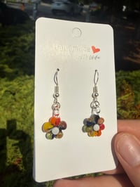 Image 3 of Rainbow flower earrings 