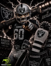 Image 1 of Raiders custom Golf Club Cover hand knit gift Las Vegas NFL Knitted driver
