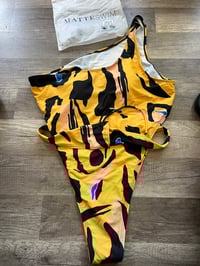 Image 1 of NWT yellow one piece swimsuit 