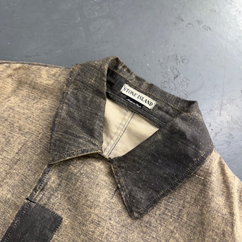 Image of SS 1998 Stone Island Lino Flax Reverse Colour Process Jacket, size XL