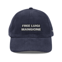 Image 2 of free luigi mangione Vintage corduroy cap