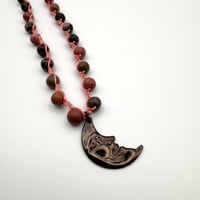 Image 2 of Rhodonite Moon Car Charm