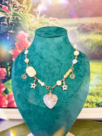 Image 1 of "Celestial Heart" Wire Wrapped Heart Pendant Charm Necklace