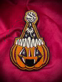 Fangies Party Pumpkin Iron On Patch