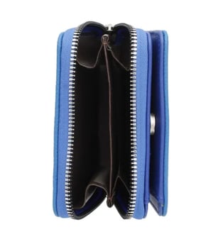 Image of Sorority Blue Tassel Keychain Zipper Wallet