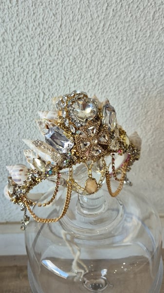 Image of Boho/Mermaid Crown. Shell & Jemstones.