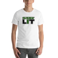 Image 2 of STAY LIT GREEN/BLACK Short-Sleeve Unisex T-Shirt