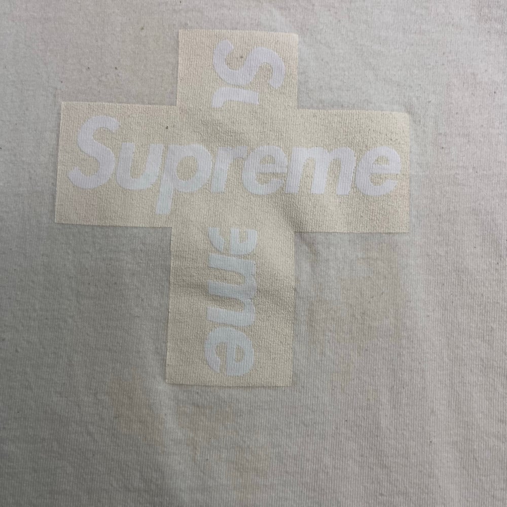 Supreme Cross Box Logo Sz L (CREAM) | Casa Vintage