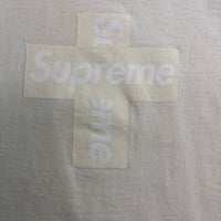Image 2 of Supreme Cross Box Logo Sz L (CREAM)