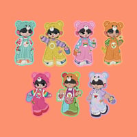 Image 1 of BTS as Care Bears <individual stickers>