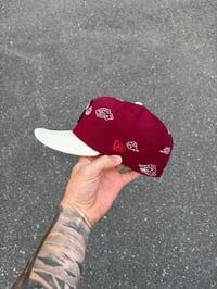 Image 3 of CHINA SKY MAROON TRI TONE CHICAGO WHITE SOX CUSTOM FITTED CAP
