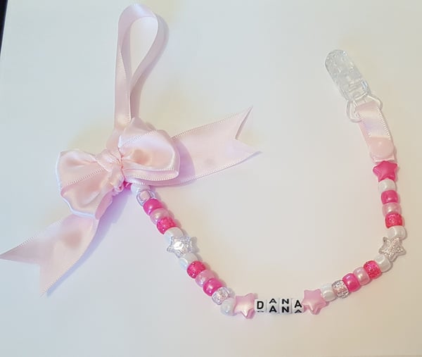Image of dummy / toy clip  you choose colour and name 