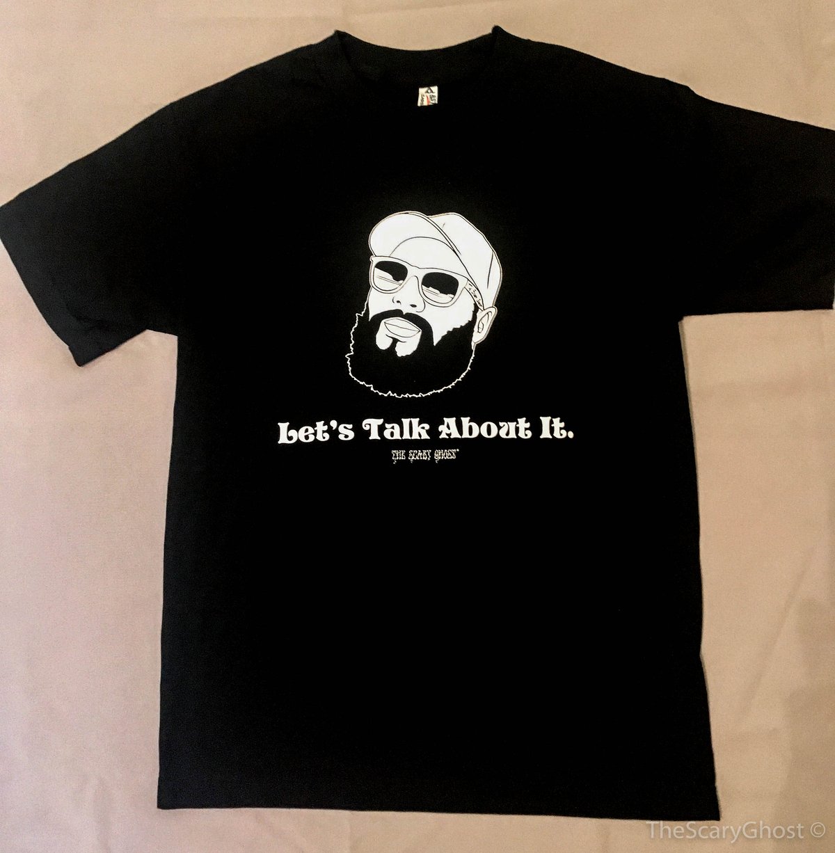 Image of Jasper The Scary Ghost "Let's Talk About It." Tee(Black)