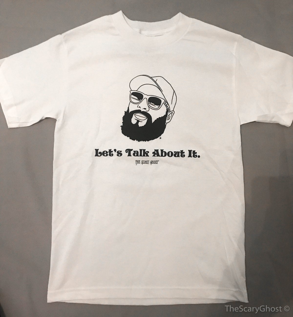 Image of Jasper The Scary Ghost® "Let's Talk About It." Tee(White)