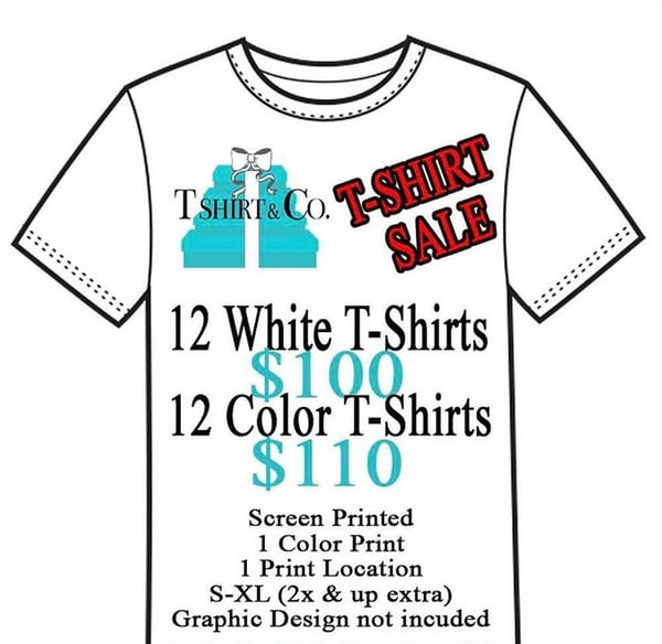 Image of White Screen printed Tshirts