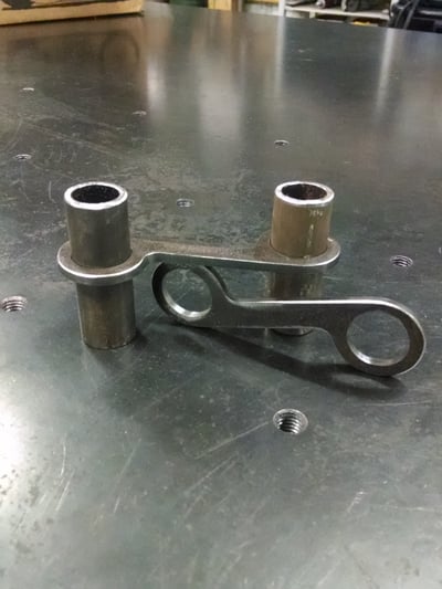 Image of Riser less handlebar weld in cross bars S style Mild Steel