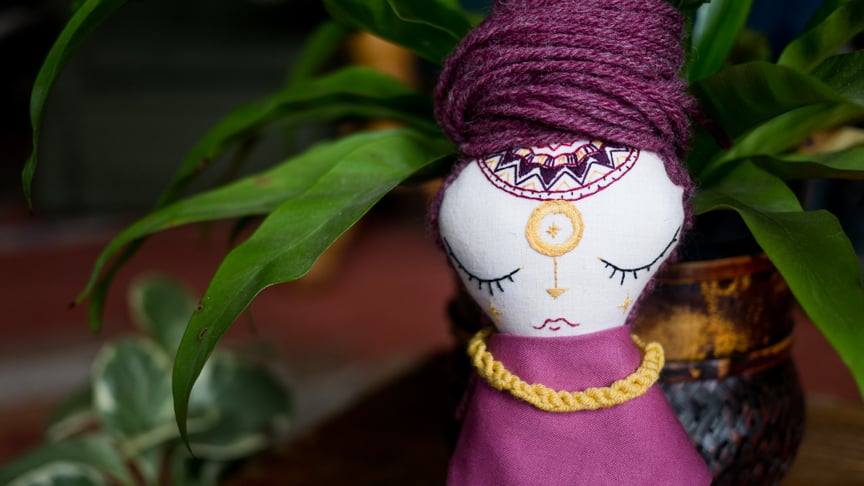 Image of Purple Solar Warrior Handmade Doll