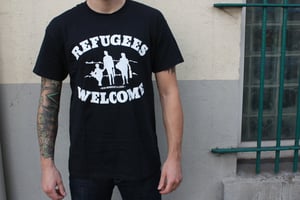 Image of "REFUGEES WELCOME" t-shirt