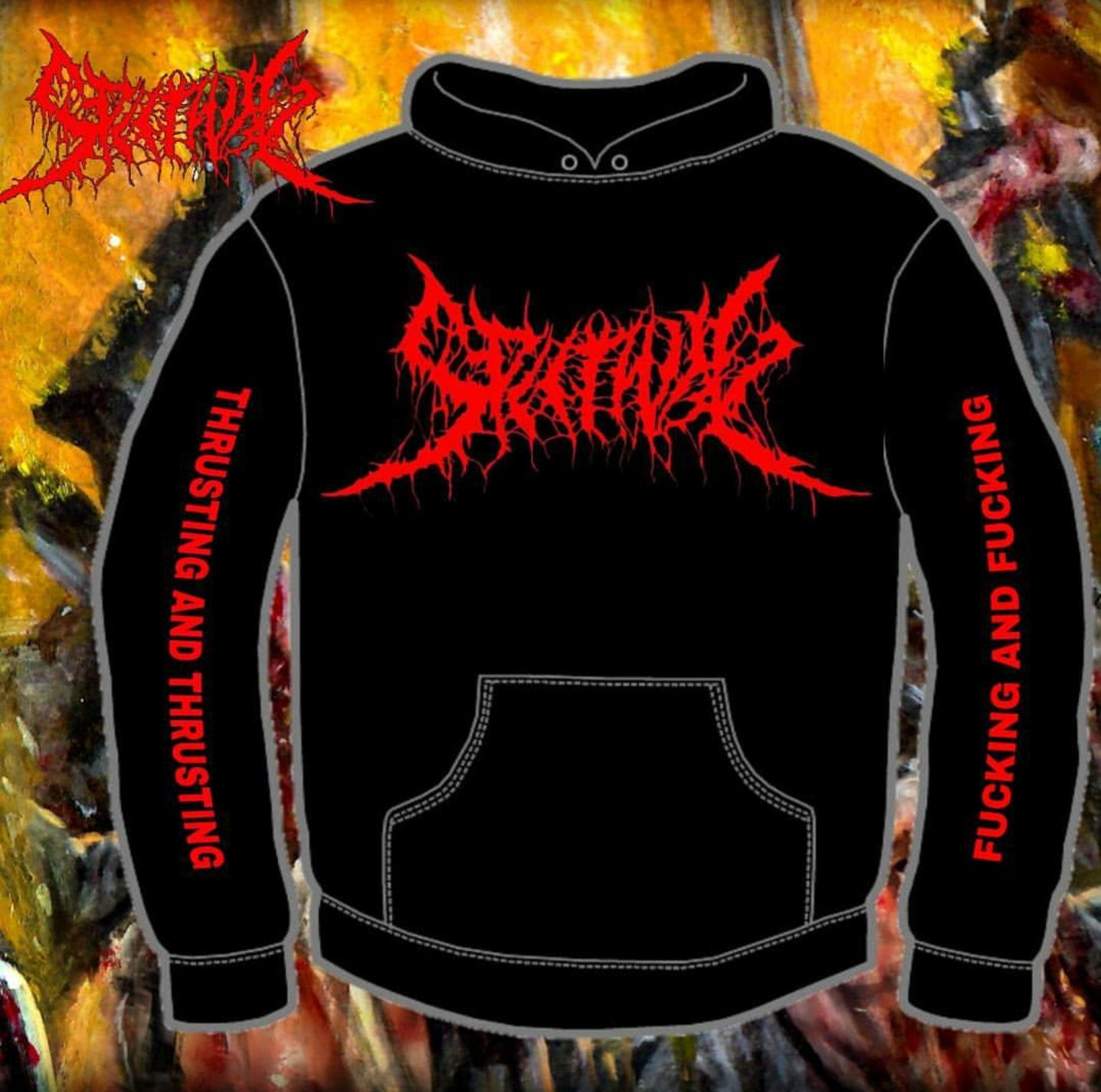 Intrusive Phallic Assault lyric hoodie / SPLITWIG