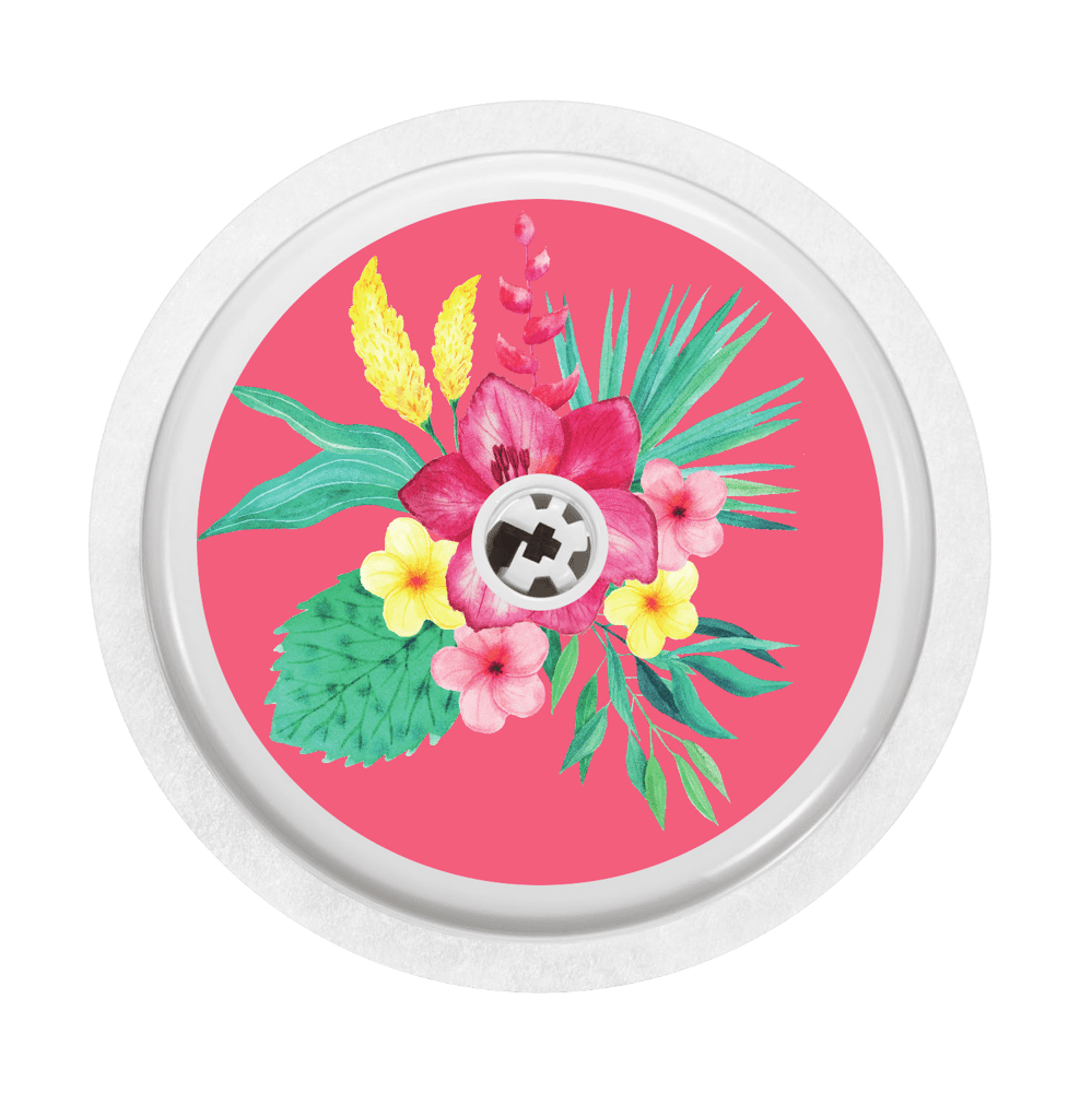 Image of Pink Flowers Freestyle Libre Sticker