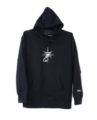 Image 1 of "3STACKS" EMBROIDERED HOODIE - BLACK