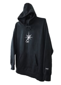 Image 2 of "3STACKS" EMBROIDERED HOODIE - BLACK