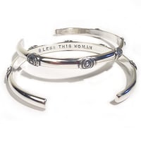 Image 2 of "Bless This Woman" Sterling Cuff