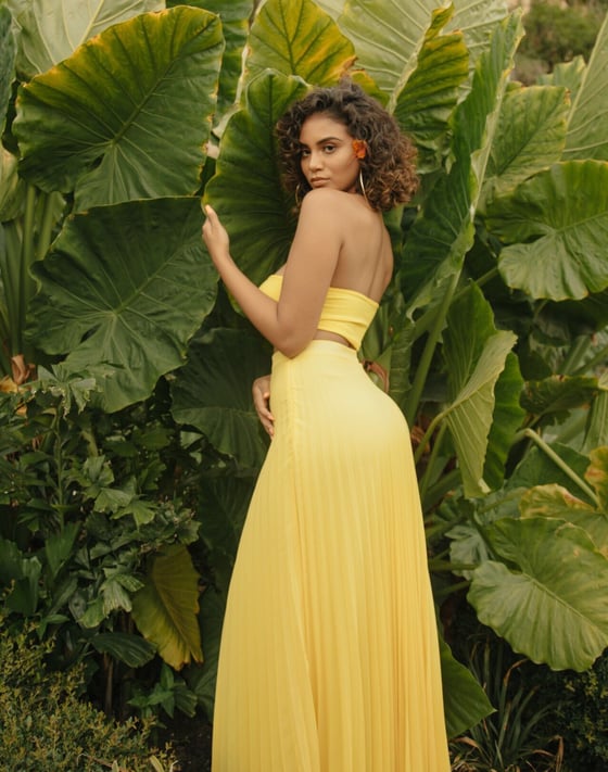 Image of Sunny Pleated Maxi Skirt