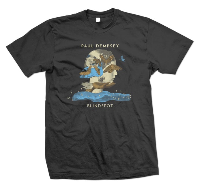 Image of Paul Dempsey- 'Blindspot Tour t-shirt' Black tee with colored print 