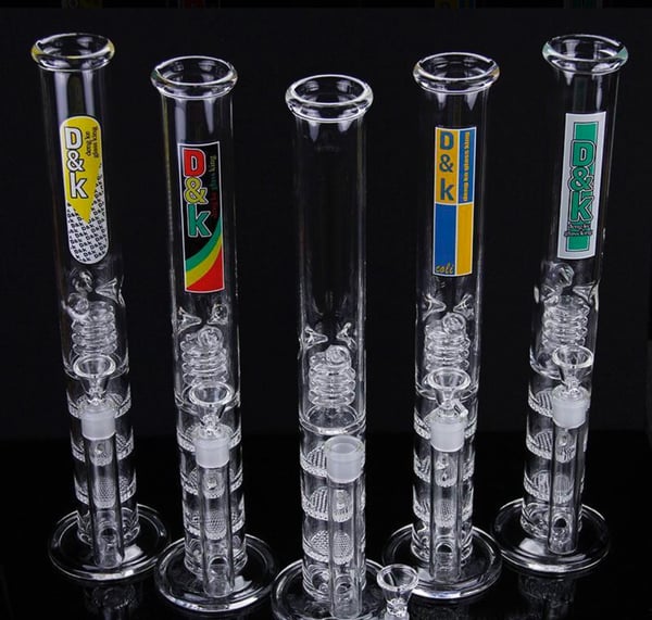Image of 12.5" D&K Triple Honeycomb Perc, Coil Perc and Ice Catcher Perc Glass Bong