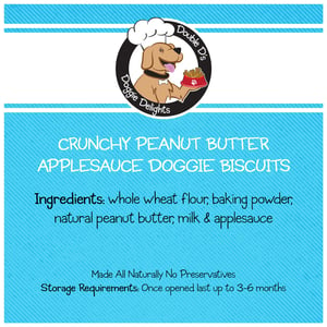 Image of Crunchy Peanut Butter Applesauce Doggie Biscuits