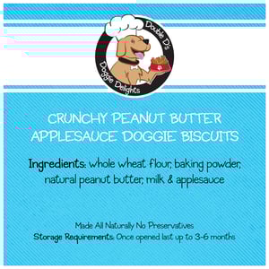 Image of Crunchy Peanut Butter Applesauce Doggie Biscuits
