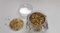 Image 2 of Gold or Blue Holographic Flakes - 1/2 gr. jar