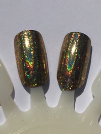 Image 3 of Gold or Blue Holographic Flakes - 1/2 gr. jar