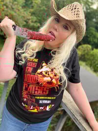 Image 5 of Unisex “House Of 1000 Cats” Black Tee