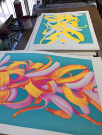 Image 1 of Bananas in 3 Colors- Letterpress Print