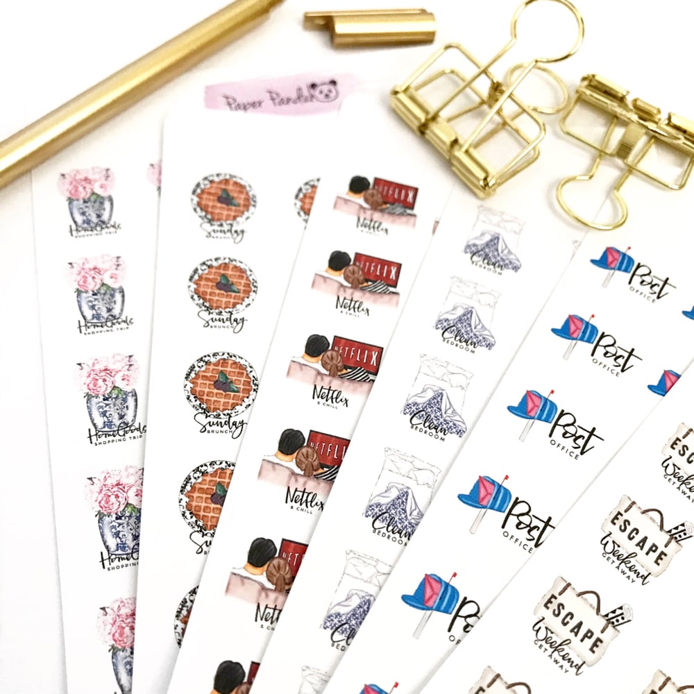 Image of Set 1 Chic Mini Icon Planner Stickers