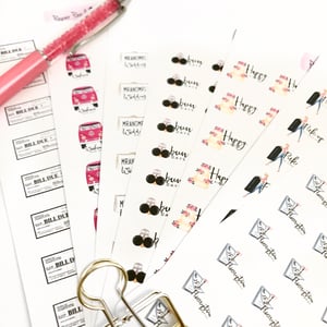 Image of Set 1 Chic Mini Icon Planner Stickers