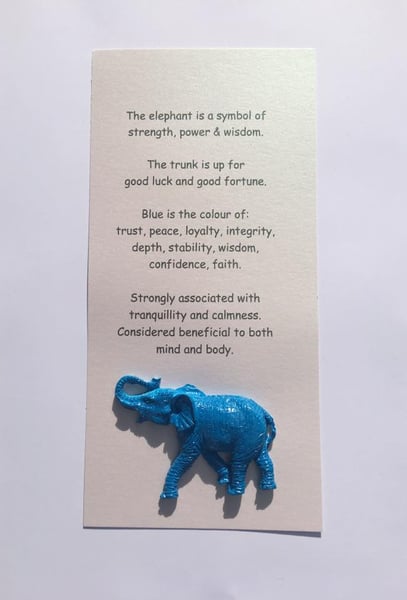 Image of Blue Elephant Symbolism Card